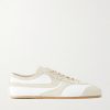Suede-Trimmed Leather Sneakers Suede-Trimmed Leather Sneakers