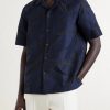 Camp-Collar Floral-Print Cotton-Blend Shirt - FR