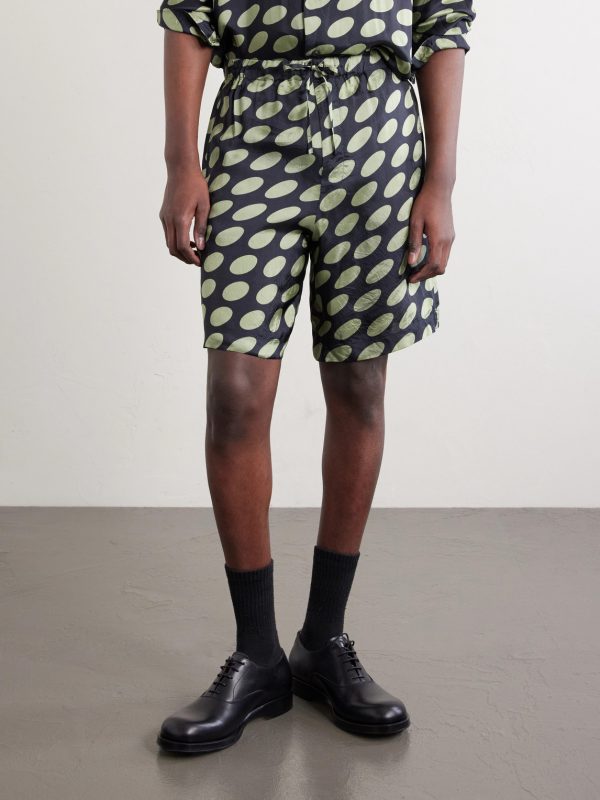 Straight-Leg Printed Twill Shorts - FR Straight-Leg Printed Twill Shorts - FR