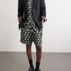 Straight-Leg Printed Twill Shorts - OU Straight-Leg Printed Twill Shorts - OU