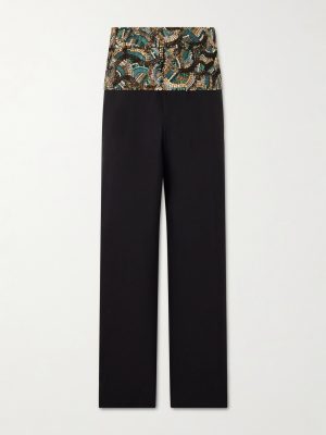 Pablo Embellished Cotton and Wool-Blend Trousers Pablo Embellished Cotton and Wool-Blend Trousers