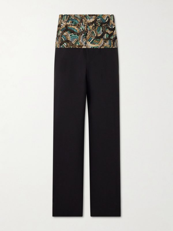 Pablo Embellished Cotton and Wool-Blend Trousers Pablo Embellished Cotton and Wool-Blend Trousers