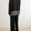 Double-Breasted Embellished Wool Blazer - BK
