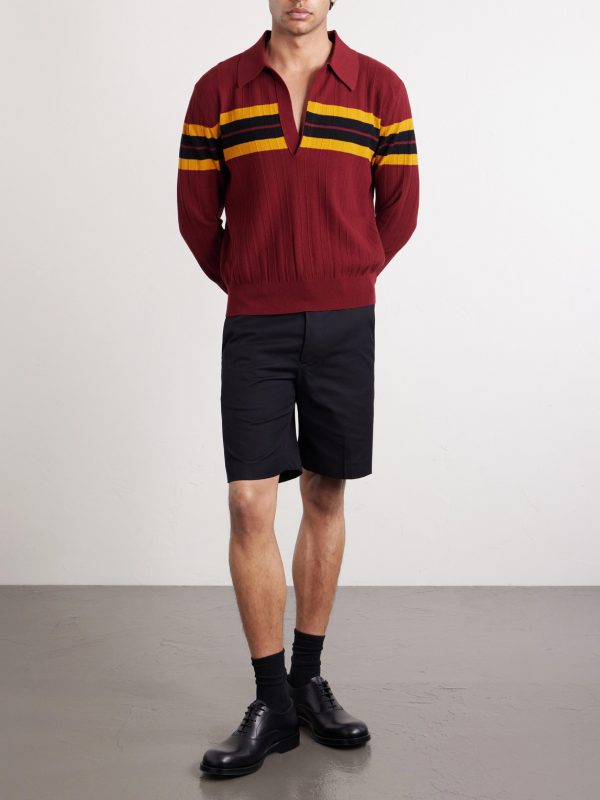 Maona Knitted Polo Sweater - OU Maona Knitted Polo Sweater - OU