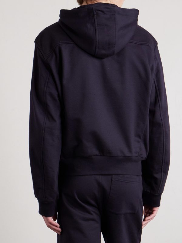 Cotton-Jersey Zip-Up Hoodie - BK Cotton-Jersey Zip-Up Hoodie - BK