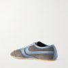 Leather-Trimmed Suede Sneakers - BK Leather-Trimmed Suede Sneakers - BK