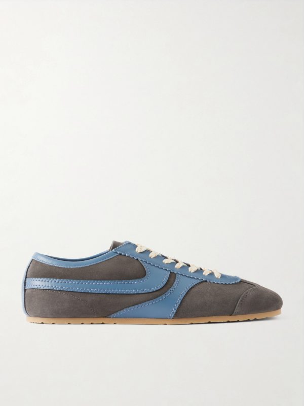 Leather-Trimmed Suede Sneakers Leather-Trimmed Suede Sneakers