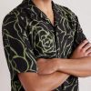 Camp-Collar Printed Twill Shirt - CU