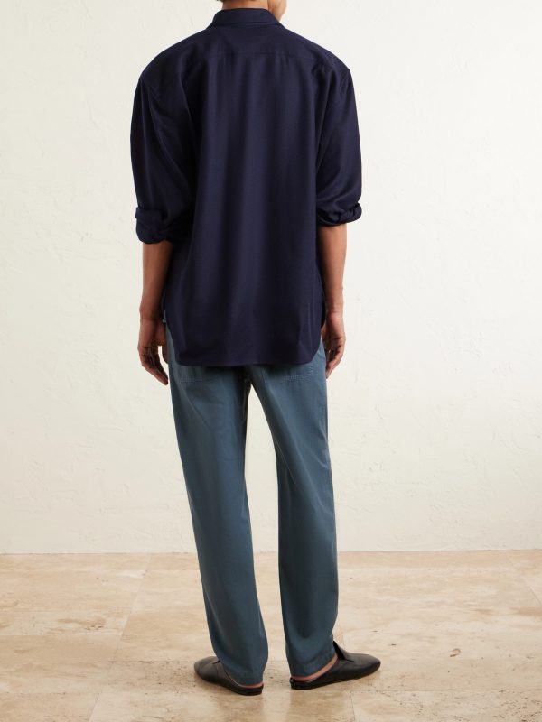 Slim-Fit Straight-Leg Cotton-Twill Trousers - BK Slim-Fit Straight-Leg Cotton-Twill Trousers - BK