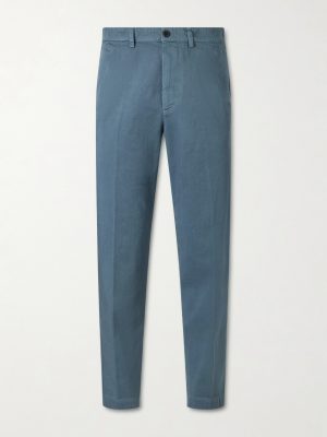Slim-Fit Straight-Leg Cotton-Twill Trousers Slim-Fit Straight-Leg Cotton-Twill Trousers