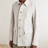 Metallic Herringbone Cotton and Linen-Blend Jacket - FR