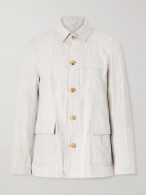 Metallic Herringbone Cotton and Linen-Blend Jacket Metallic Herringbone Cotton and Linen-Blend Jacket