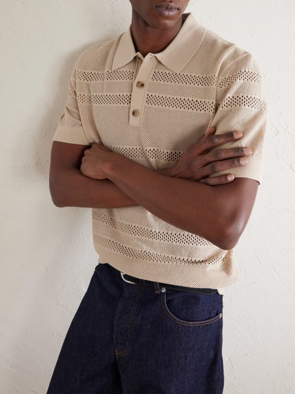 Open-Knit Polo Shirt - CU Open-Knit Polo Shirt - CU