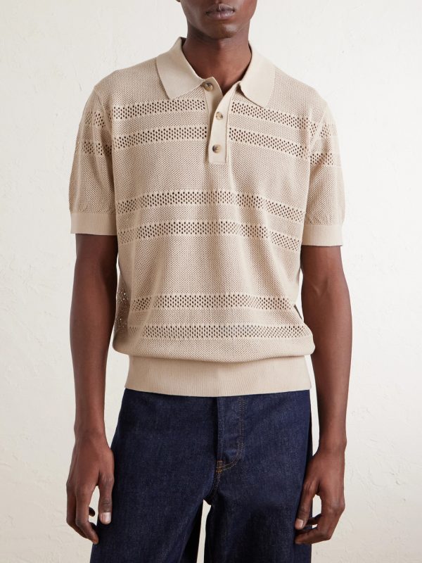 Open-Knit Polo Shirt - FR Open-Knit Polo Shirt - FR