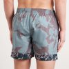 Straight-Leg Mid-Length Printed Swim Shorts - BK Straight-Leg Mid-Length Printed Swim Shorts - BK