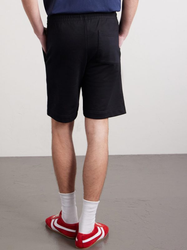 Straight-Leg Cotton-Jersey Drawstring Shorts - BK Straight-Leg Cotton-Jersey Drawstring Shorts - BK