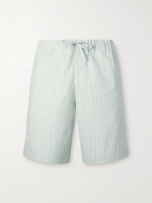 Straight-Leg Striped Cotton-Poplin Drawstring Shorts Straight-Leg Striped Cotton-Poplin Drawstring Shorts