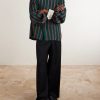 Striped Satin Shirt - OU Striped Satin Shirt - OU