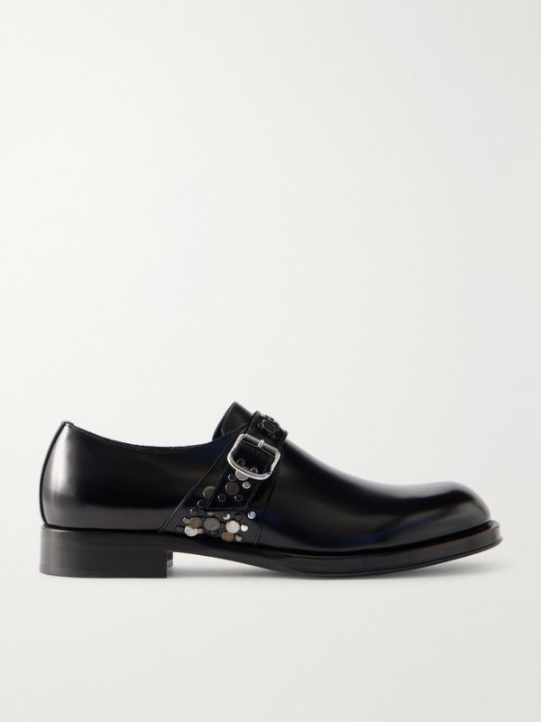 Studded Leather Derby Shoes