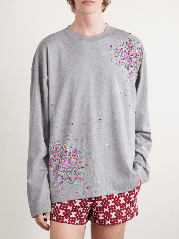 Embellished Cotton-Jersey T-Shirt - FR Embellished Cotton-Jersey T-Shirt - FR