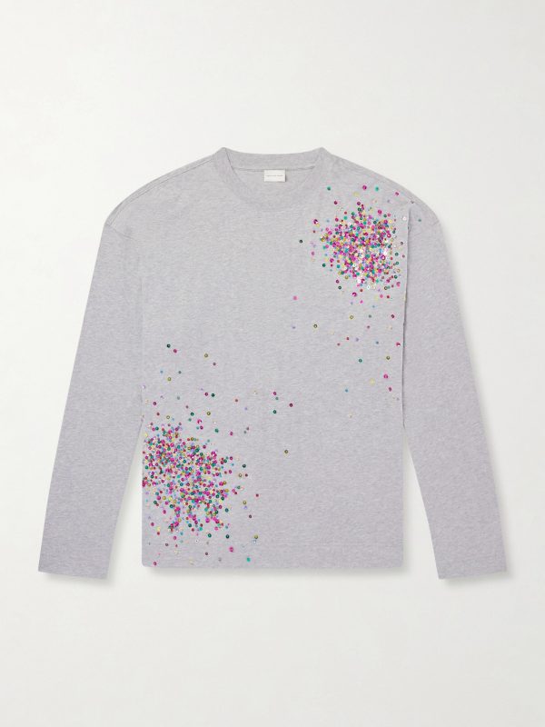 Embellished Cotton-Jersey T-Shirt Embellished Cotton-Jersey T-Shirt