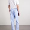 Straight-Leg Striped Cotton-Poplin Drawstring Trousers - BK Straight-Leg Striped Cotton-Poplin Drawstring Trousers - BK
