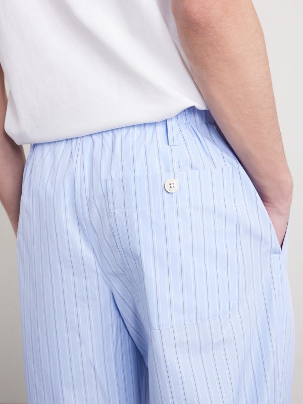 Straight-Leg Striped Cotton-Poplin Drawstring Trousers - CU Straight-Leg Striped Cotton-Poplin Drawstring Trousers - CU