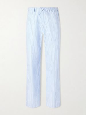 Straight-Leg Striped Cotton-Poplin Drawstring Trousers Straight-Leg Striped Cotton-Poplin Drawstring Trousers