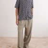 Cuban-Collar Printed Silk-Twill Shirt - OU Cuban-Collar Printed Silk-Twill Shirt - OU