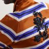 Vinny's Striped Embellished Satin Blouson Jacket - E1 Vinny's Striped Embellished Satin Blouson Jacket - E1