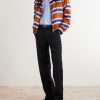 Vinny's Striped Embellished Satin Blouson Jacket - OU Vinny's Striped Embellished Satin Blouson Jacket - OU