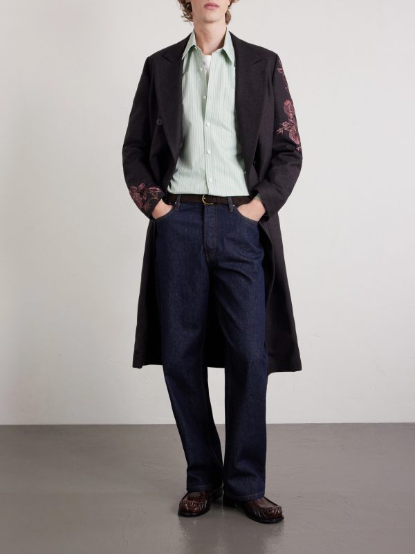 Striped Cotton-Poplin Shirt - OU Striped Cotton-Poplin Shirt - OU