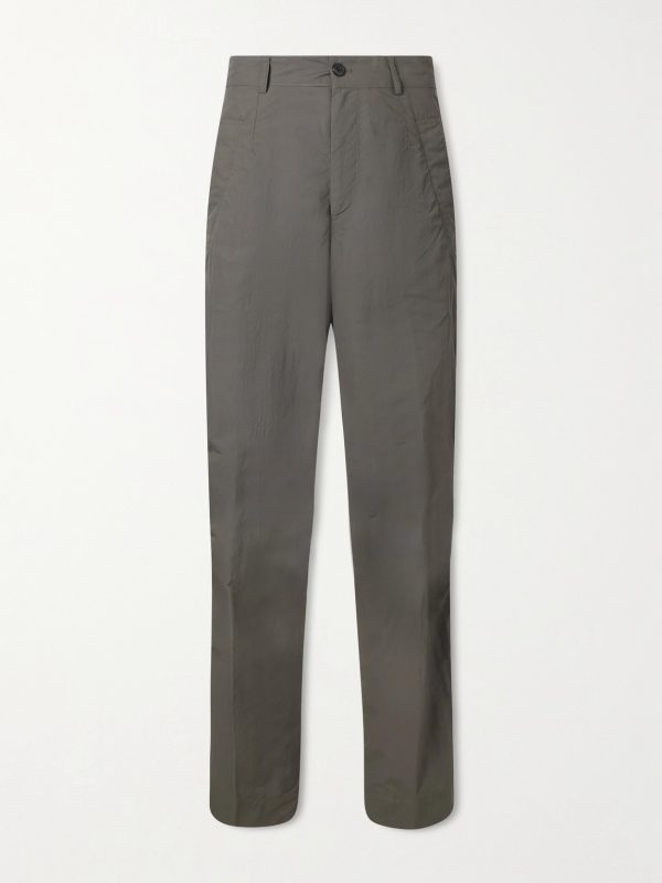 Straight-Leg Shell Trousers
