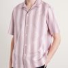 Camp-Collar Striped Cotton-Poplin Shirt - FR