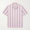 Camp-Collar Striped Cotton-Poplin Shirt