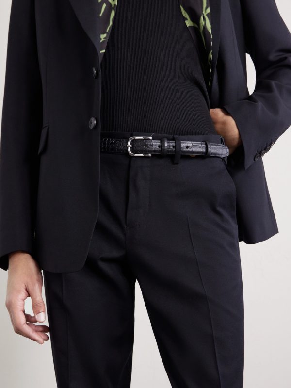 Straight-Leg Cotton and Wool-Blend Trousers - CU