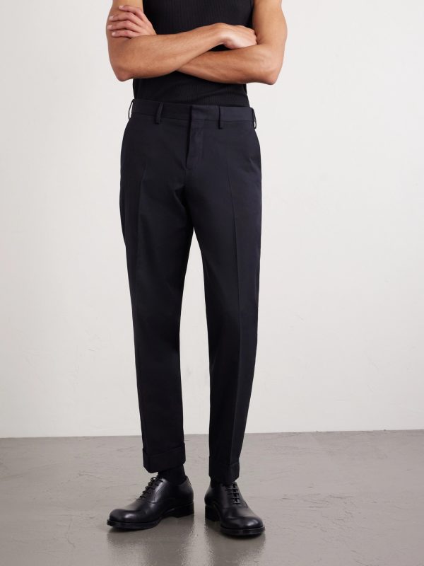 Straight-Leg Cotton and Wool-Blend Trousers - FR