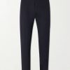 Straight-Leg Cotton and Wool-Blend Trousers