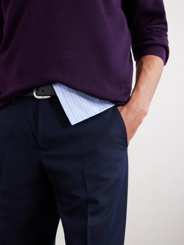 Straight-Leg Cotton and Wool-Blend Trousers - CU Straight-Leg Cotton and Wool-Blend Trousers - CU