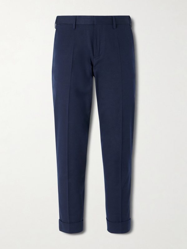 Straight-Leg Cotton and Wool-Blend Trousers Straight-Leg Cotton and Wool-Blend Trousers