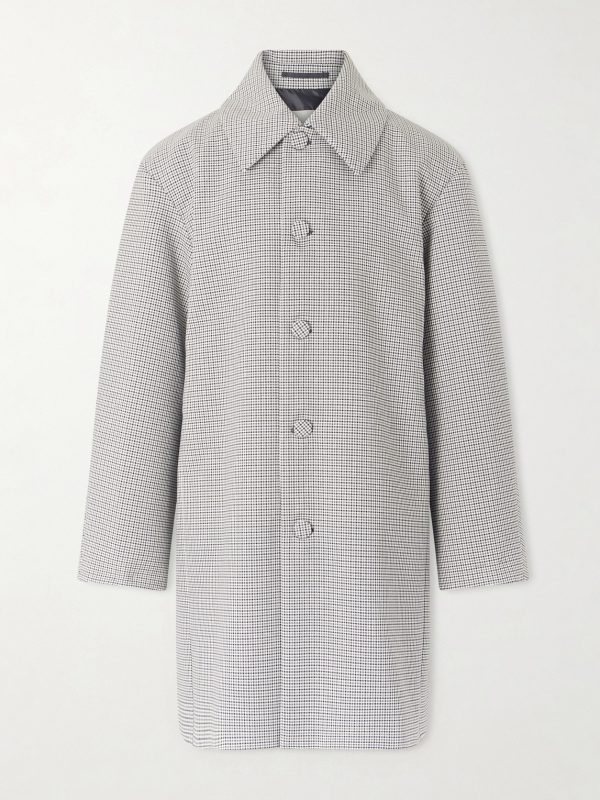 Gingham Recycled-Twill Coat Gingham Recycled-Twill Coat