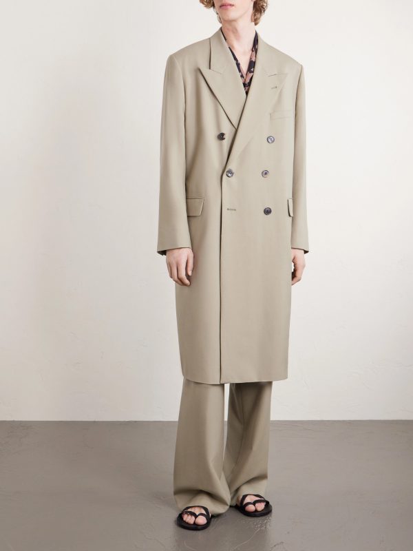Wool and Mohair-Blend Twill Coat - FR