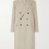 Wool and Mohair-Blend Twill Coat