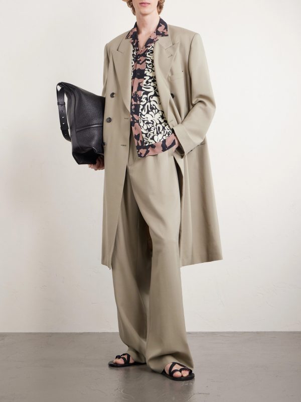 Wool and Mohair-Blend Twill Coat - OU