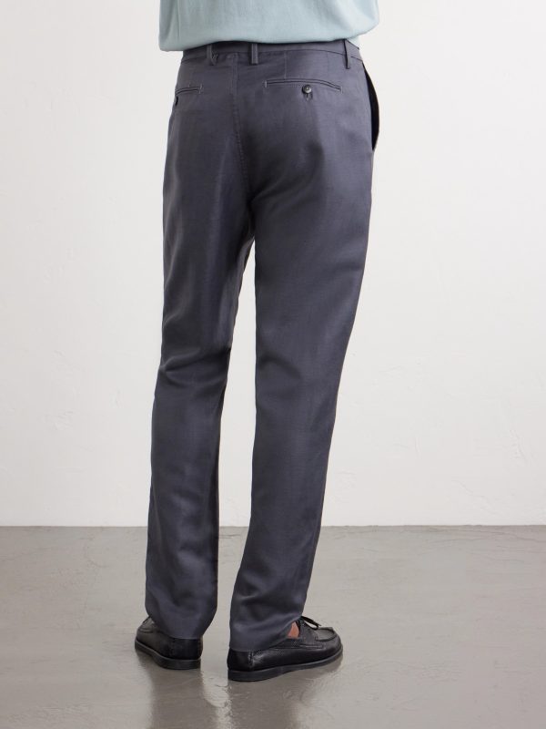 Straight-Leg Wool and Linen-Blend Twill Suit Trousers - BK