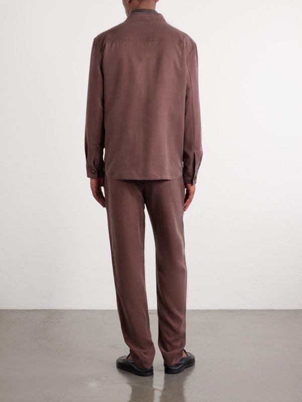 Straight-Leg Lyocell Drawstring Trousers - BK