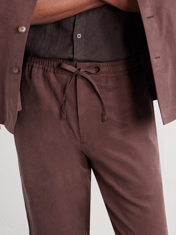 Straight-Leg Lyocell Drawstring Trousers - CU