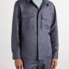 Wool and Linen-Blend Twill Shirt - FR