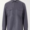 Wool and Linen-Blend Twill Shirt