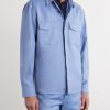 Wool and Linen-Blend Twill Shirt - FR Wool and Linen-Blend Twill Shirt - FR